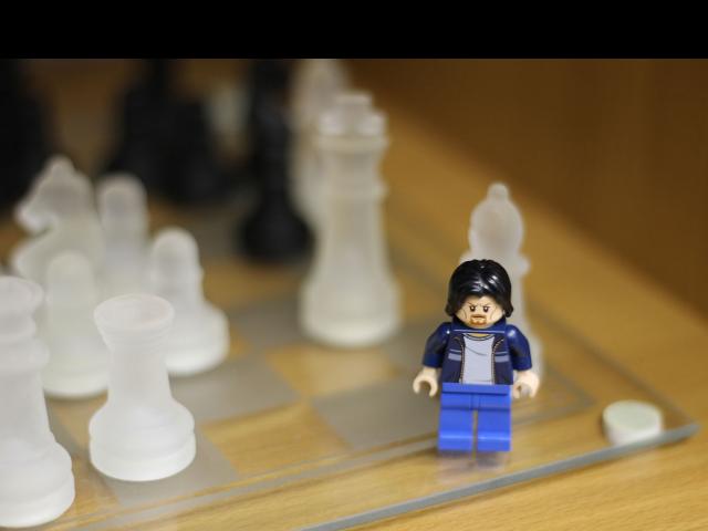 Lego Uncle Jim plays chess
